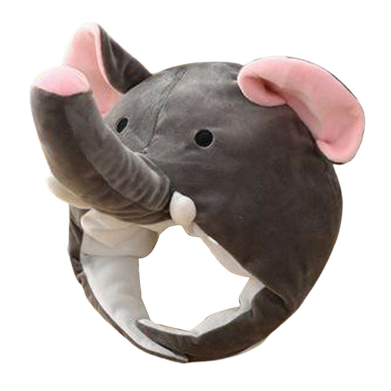 Plush Elephant Hat Gray Headdress Stage Performance Selfie Beanie Hat Hood