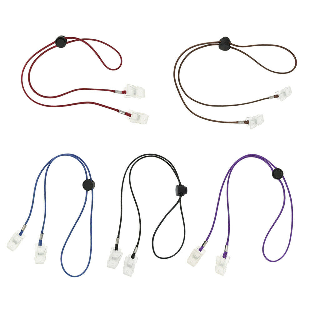 5 Pieces Napkin Clip Strap Lanyard Bib Holder Neck Chain for Elderly Adults