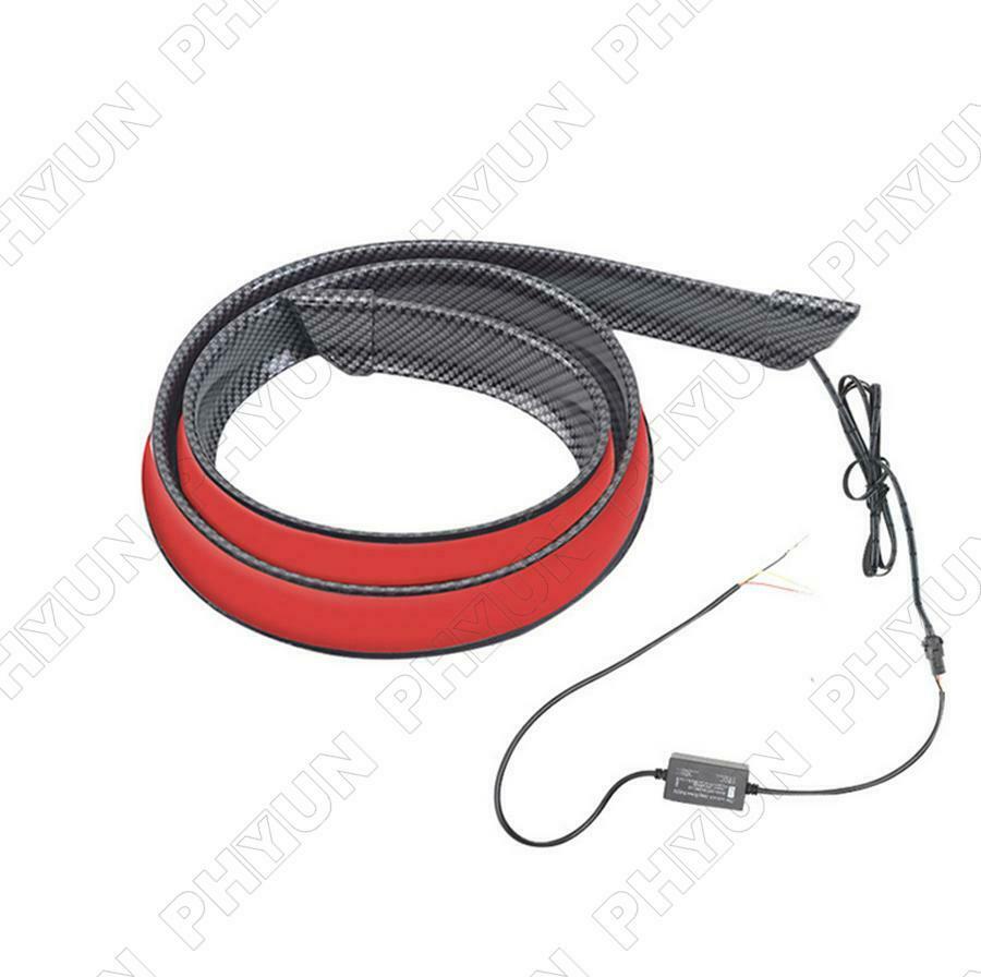 1.2M LED Tail Brake Turn Flowing Light Rear Trunk Roof Car Spoiler Tail Wing Lid