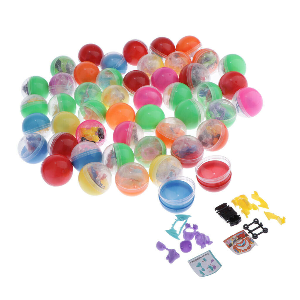 50 Pcs / Set Multicolored Eggs Stuffed With Toys Party Favors Surprise Gift 45mm