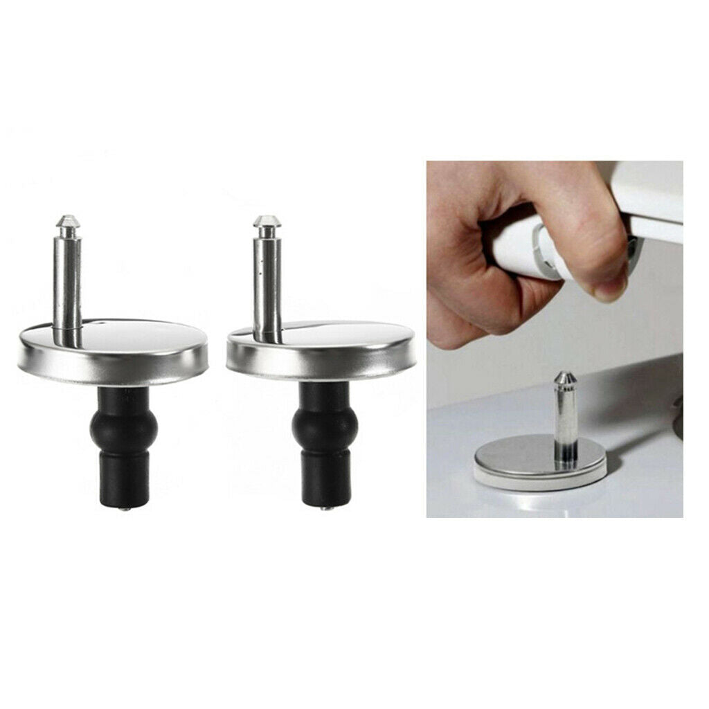 2Pcs Steel Toilet Seat Hinges Fittings Mounting Nuts Hinges DIY Repair Kits