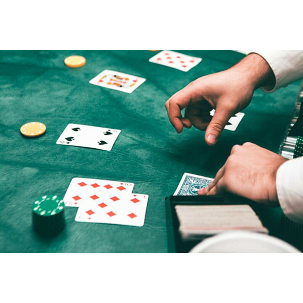 Poker Table Layout Card Playing Mat Craps Gaming Pad w/ Storage Bag 120x60cm
