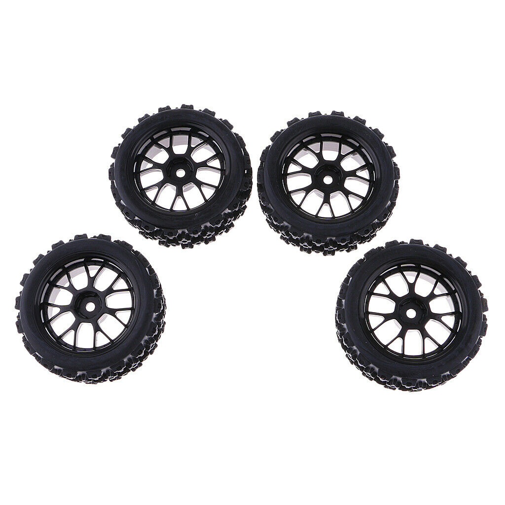 4 Pcs Racing Tyre Tires Wheel Rim for HSP HPI 1/10 RC Car Rock Crawler Parts