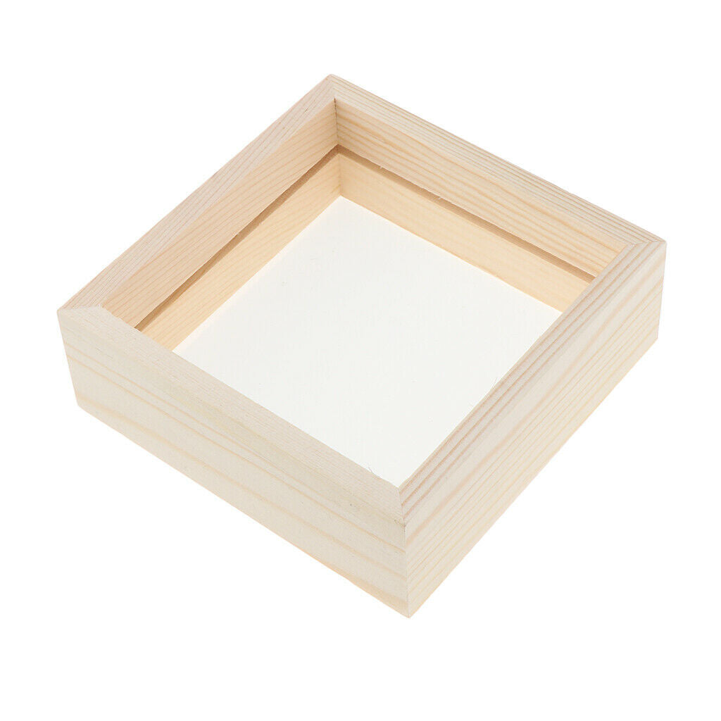 2 Pack Wooden Floating Picture Frames Specimen Frame for Double Sided Glass