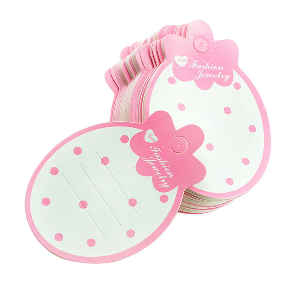 50 Pieces Fashion Strawberry Hairpin Card Kids Girl Packaging Display Cards