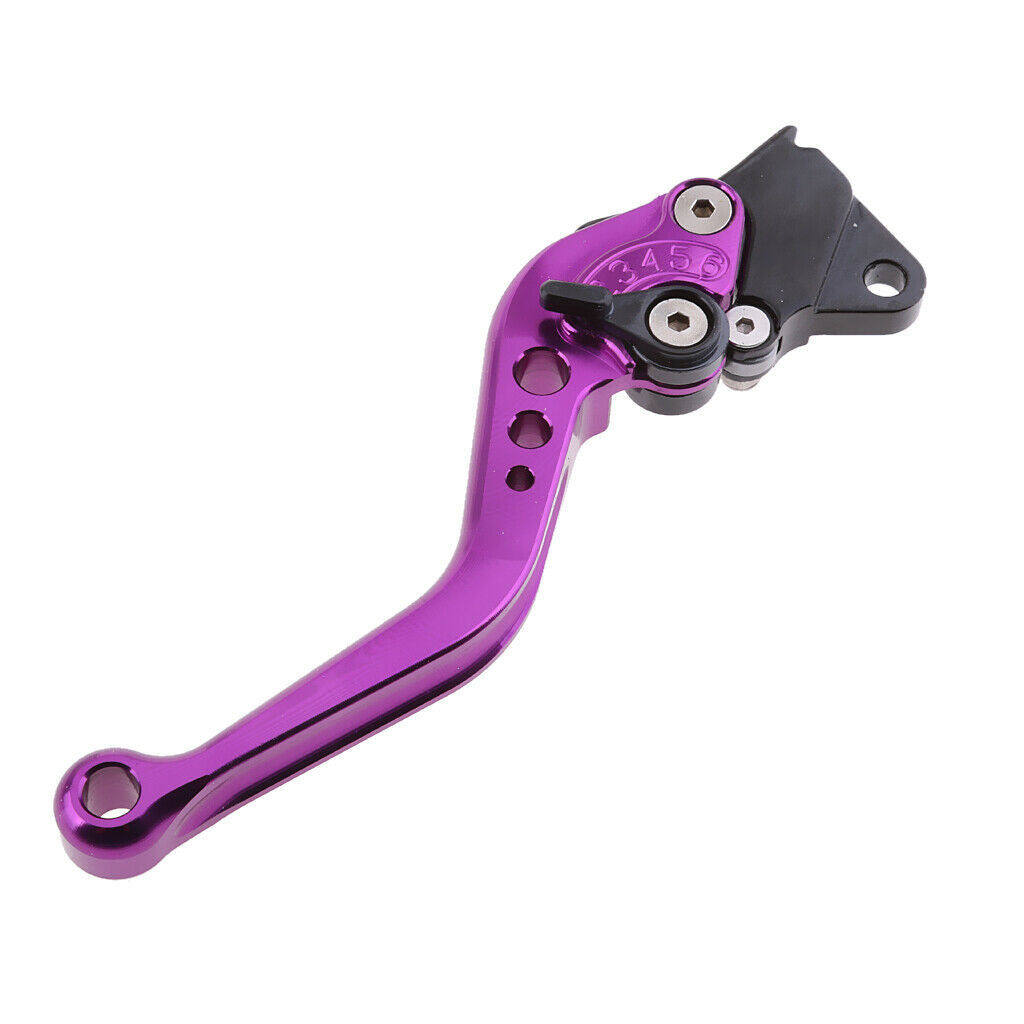 GY6 Scooter Adjustable Brake Levers Aluminum Handle Rear Disc & Drum Purple