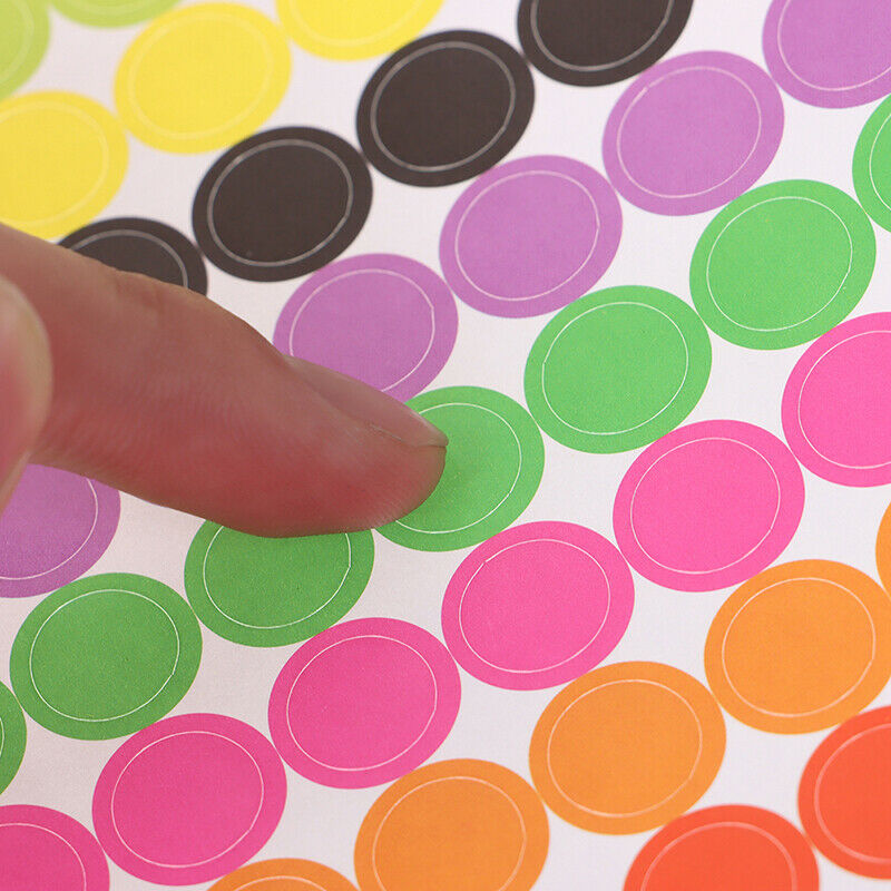 880Pcs/10Sheets Round Sealing Label Stickers for DIY Scrapbooking Crafts .l8
