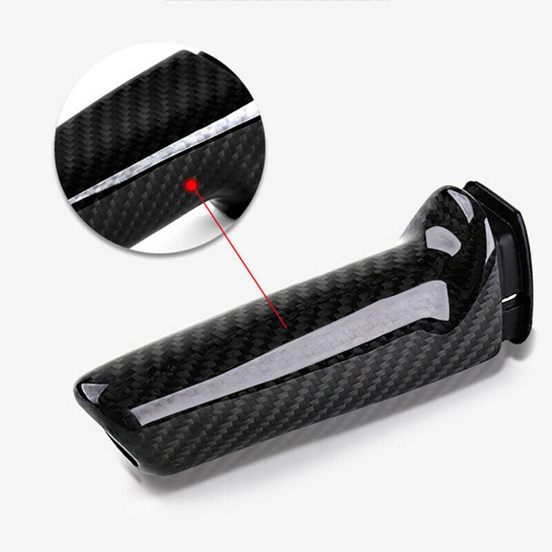 For BMW E46 E90 E92 E60 E39 F30 F34 F10 Carbon Fiber Car Handbrake Grips Cover