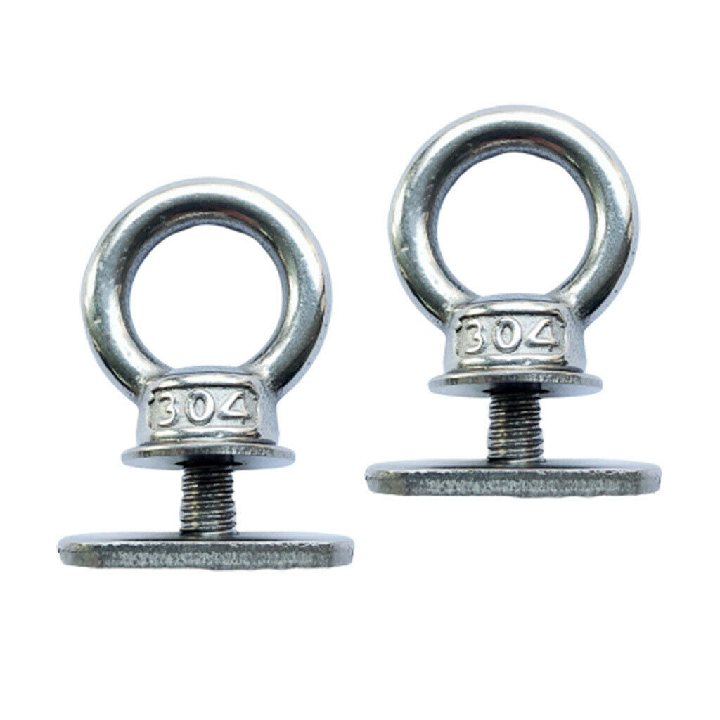2x Canoe Track Rail Mounting Tie Down Screws Bungee Cord Eyelet Fitting
