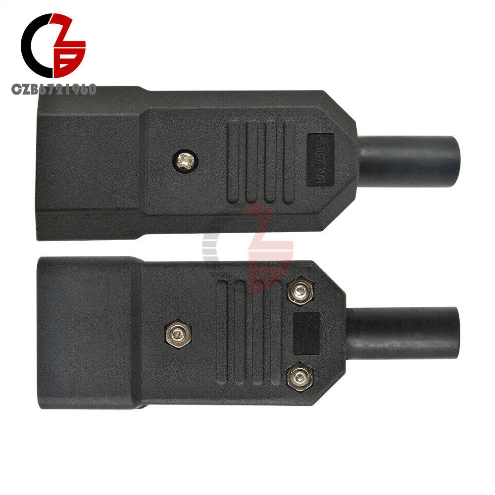 1/5/10PCS 250V 125V 10A IEC320 Mains Power Plug/ Socket Cable Connectors AC 15A