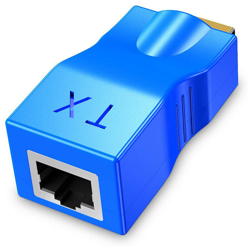 2Pack MI Extender,MI to RJ45 Converter Repeater over Cat 5E / 6 1080P Up to 30F2