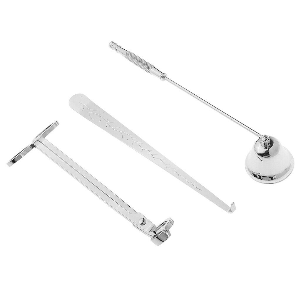 3 candle accessories set candle   scissors candle   spoon candle snuffer