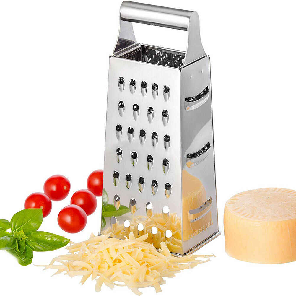 Stainless Steel 4 Sided Graters Box Vegetable Fruits Potato Carrot Slicer Cutter