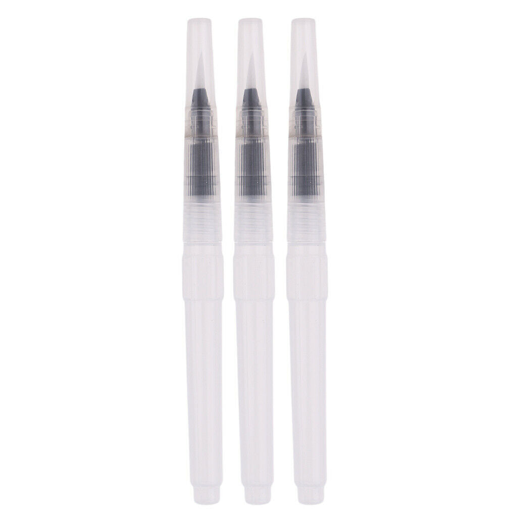 3-Piece Portable Water Brush Pen for Unrivaled Watercolor Painting Crafts