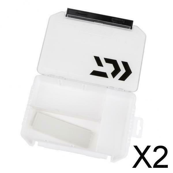 2X Plastic Fishing Lures Baits Tackle Storage Container Organizer Box L White