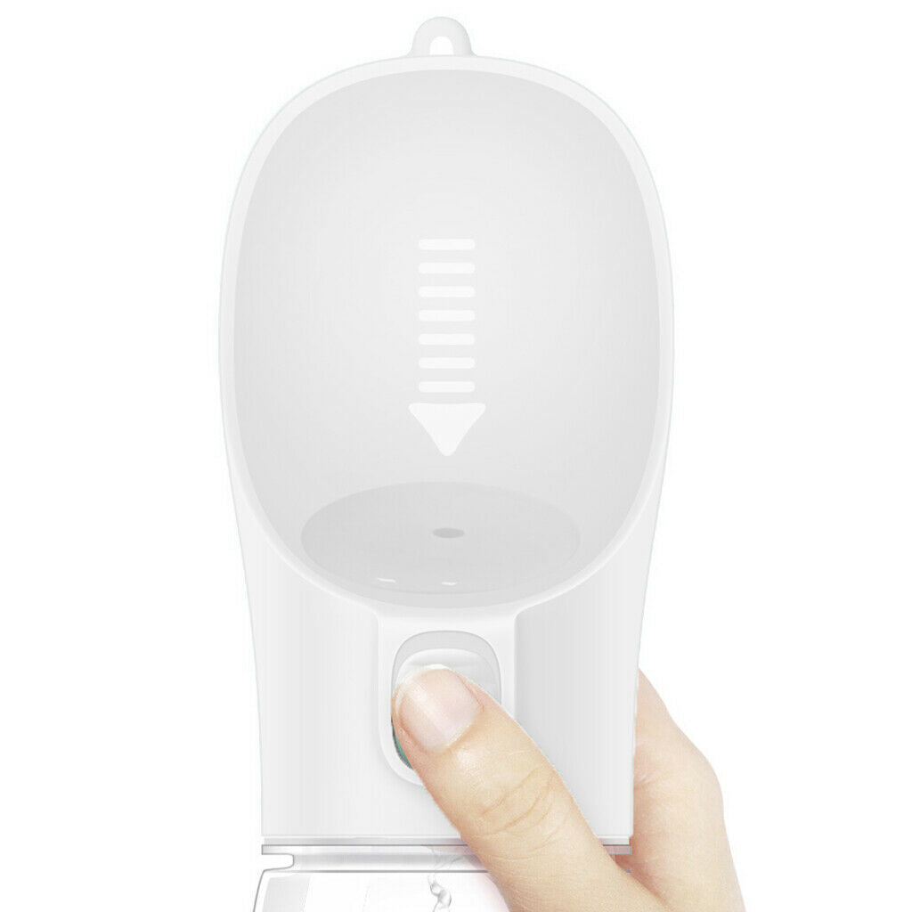 Dog Bottle Leakproof Outdoor Pet Cat Travel Dispenser Tray White