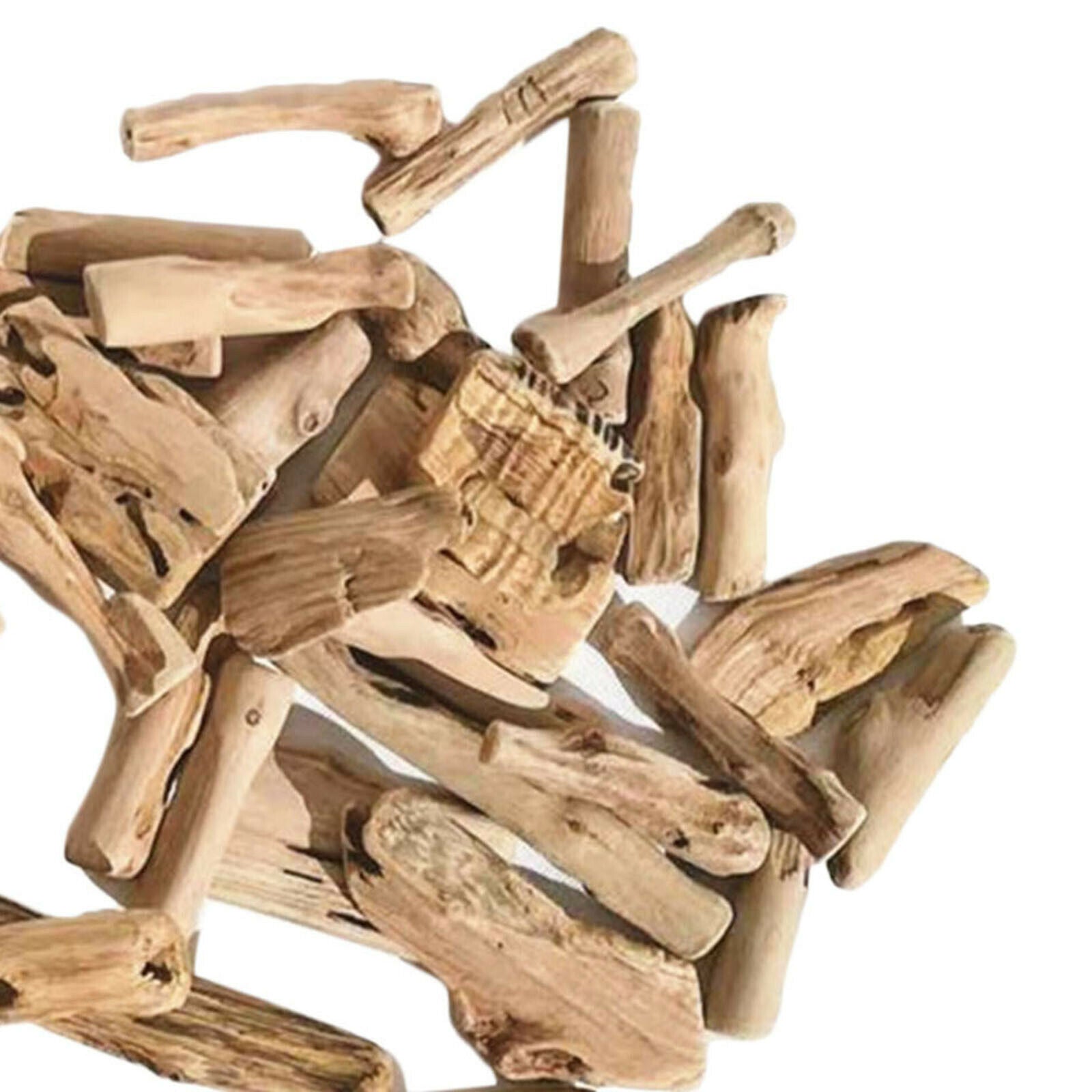 50Pack Assorted Unfinished Driftwood Pieces Rods Rustic DIY Craft Decor