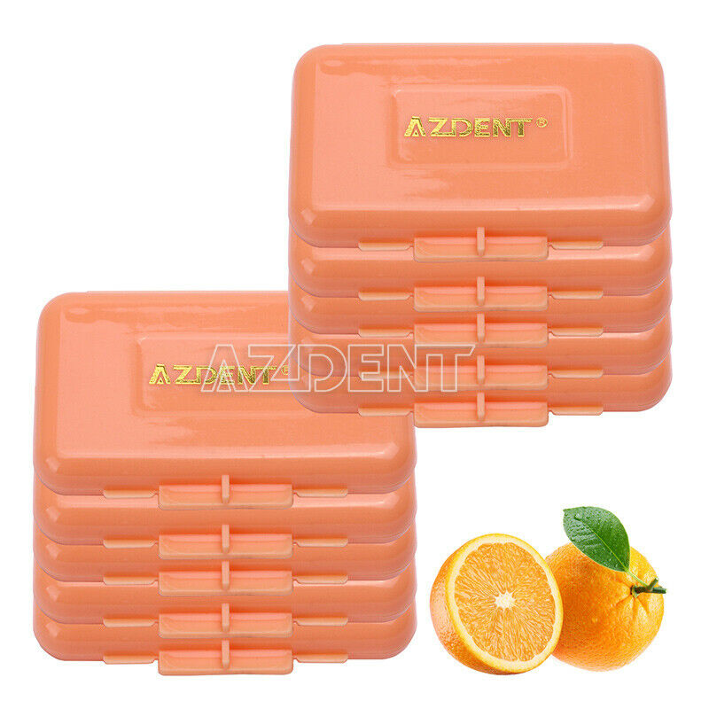 100 Kits AZDENT Dental Orthodontic Wax Gum Irritation Orange Scent Flavor