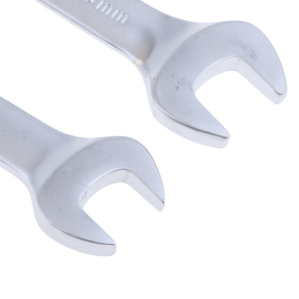 2 Pieces Double Head Open End Wrench Metric 12mm x 14mm and 13mm x 15mm