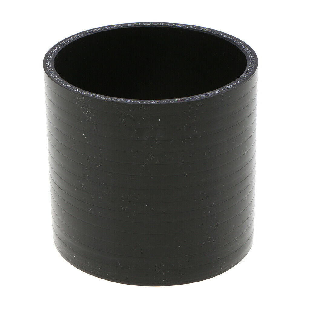 3pcs 4-ply Reinforced 3.5 Inch (89mm) Silicone Coupler Hose Tube Pipe Black