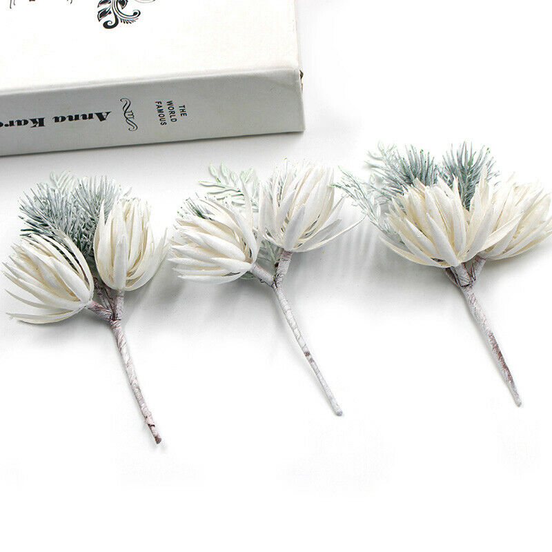 1Pc Artificial Flowers Pine Grass Flower Wedding Craft Scrapbook Christmas.l8
