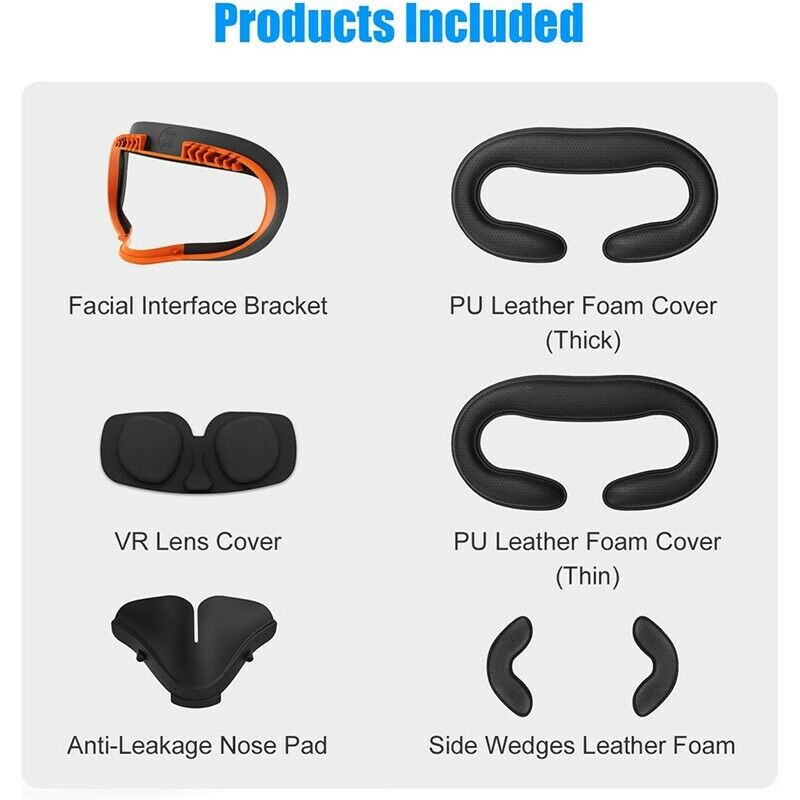 for Oculus Quest 2 VR Facial Vent Soft Interface Bracket & Anti-Leakage Lig H4H4