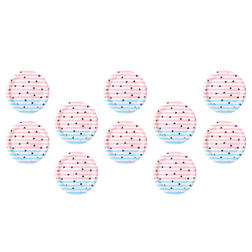10x Disposable Paper Plates Cake Dessert Plate Wedding Kids Party Tableware
