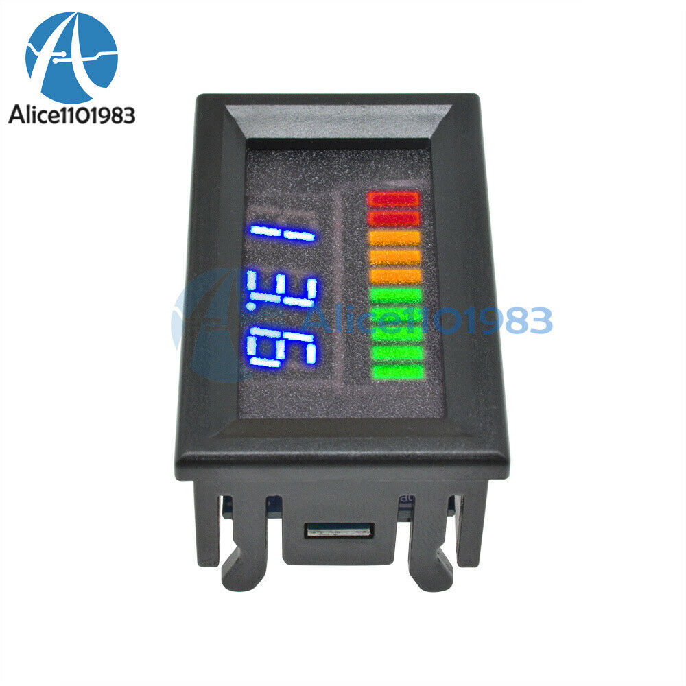 DC7-100V LED Display  Lead-acid Battery Charge Level Indicator Voltmeter Tester