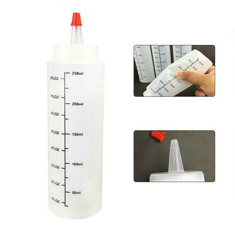 Needle nosed Scale Squeezabl Bottle With Leak-proof Salad Squeeze Bottle Kitchen