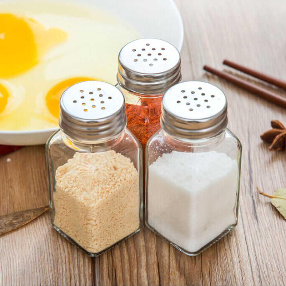 Seasoning Salt Pepper Bottle Cruet Pot Spreader Shaker Jar Holder Container Fad