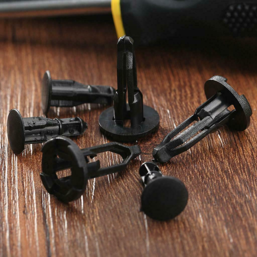50Pcs Car Retainer Clips & Plastic Fasteners Kit Fender Rivet Clips, Auto Push