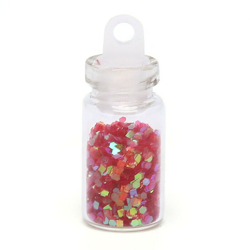 12 Bottles Flash Sequin Decoration Epoxy Silicone Mold DIY Jewelry Making ToJ FG