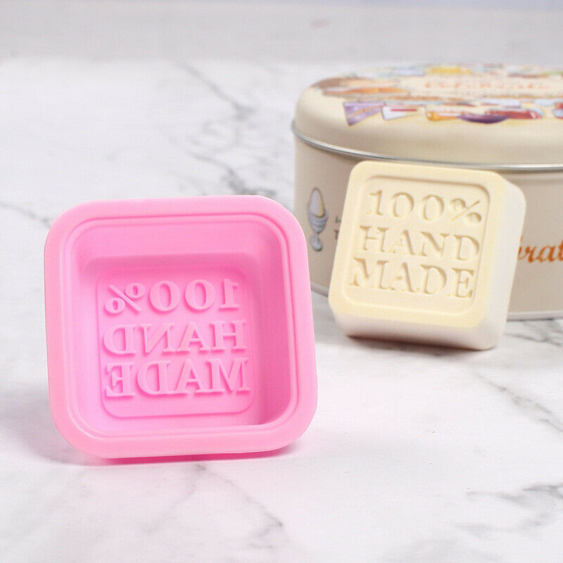Pink Silicone Rectangle Soap Mould Homemade DIY Cake Making Mold Craft