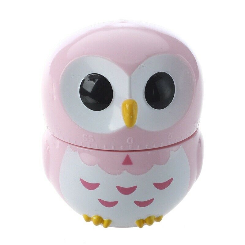 Owl Egg Timer Hourglass Egg Timer Kitchen Timer (1-60 minutes) (Pink) U6C7C7