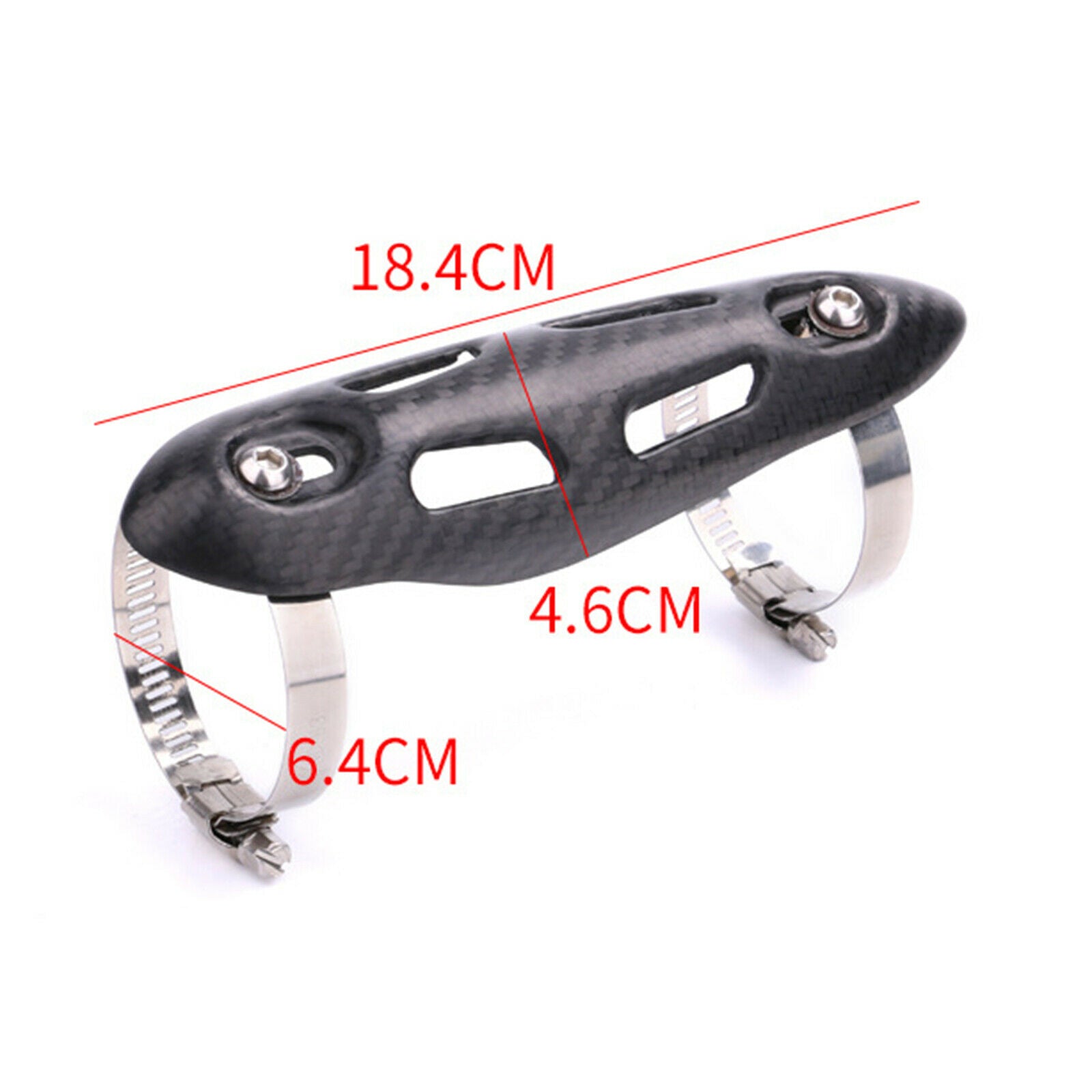 Motorcycle Carbon Fiber Style Exhaust Muffler Pipe Heat Shield Cover Guard,