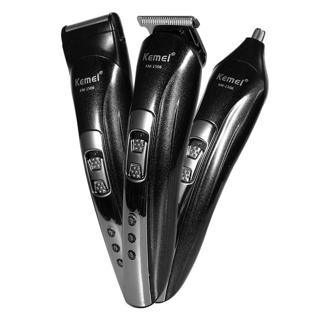 3 in1 Electric Trimmer Cordless Men Hair Clipper with Cape Set Rechargable Home
