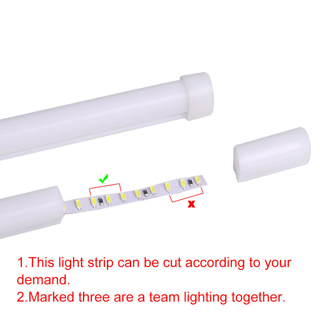 60CM Car Yellow LED Flexible Soft Lamp DRL Daytime Running Light Strip Tube An