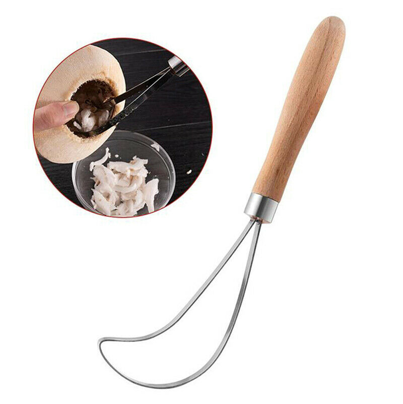 Coconut Meat Remover Stainless Steel Scraper Coconut Silk Digging Shav.l8