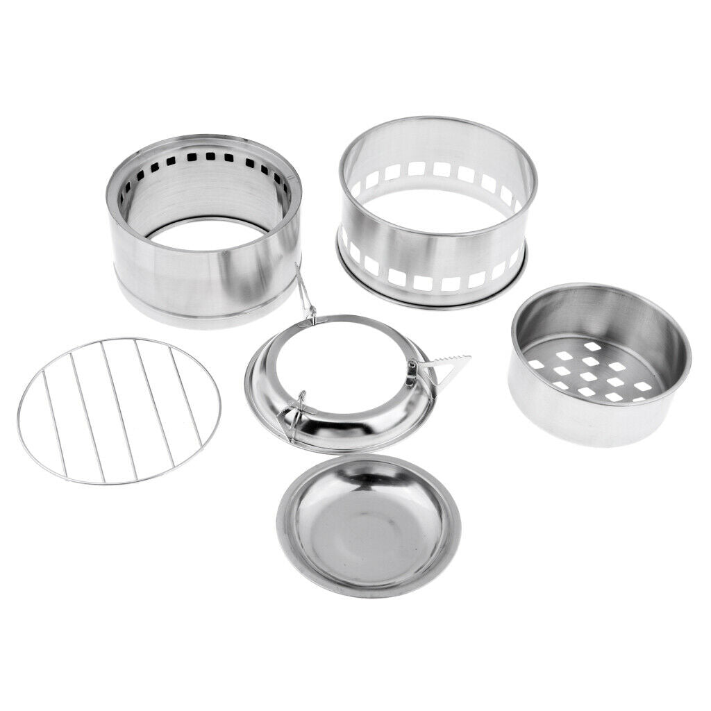 Camping stove made of stainless steel for grill grate