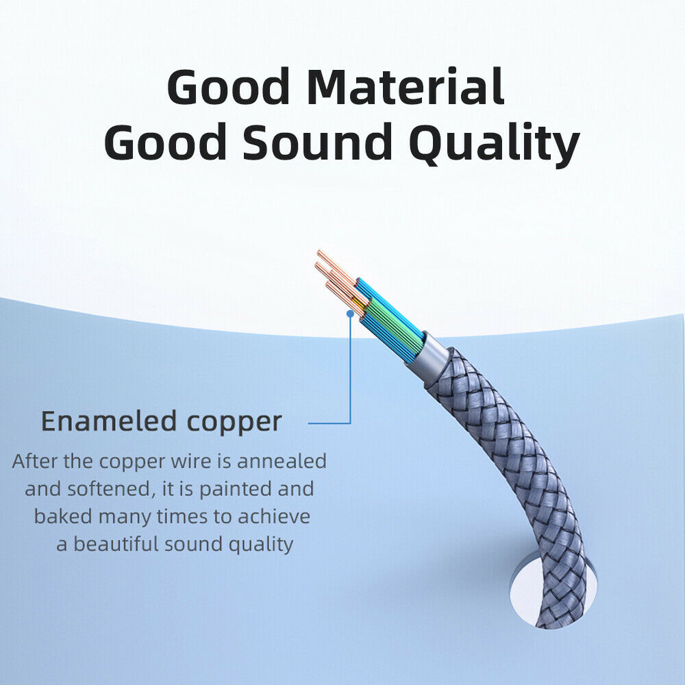 Essager 3.5mm Jack Audio Splitter Headphone Extension Adapter Cord for Phone LIN