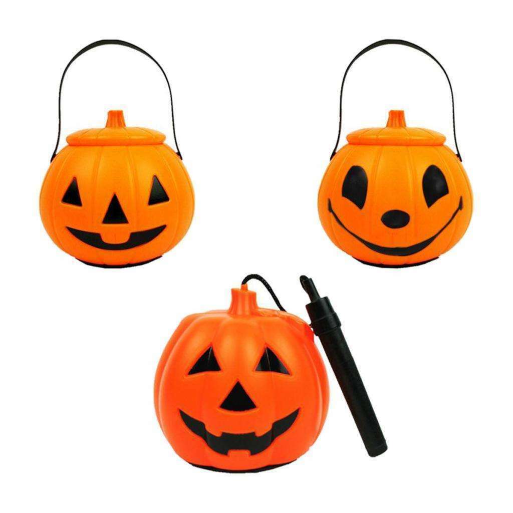 3 Pieces Glow Halloween Pumpkin Lantern LED Lamp Props Decor Children Gift