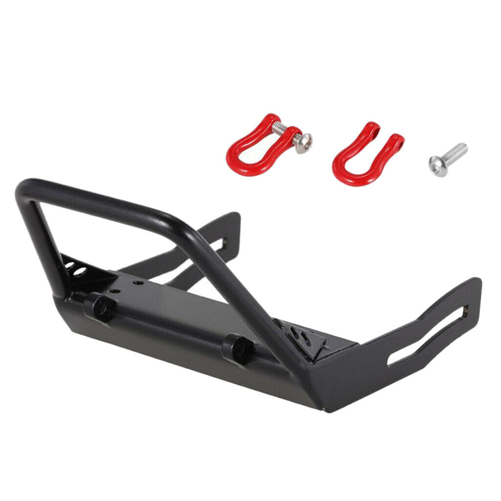 Steel Front Bumper Trapezoid Bull Bar with Shackles for 1/10 Axial SCX10 D90