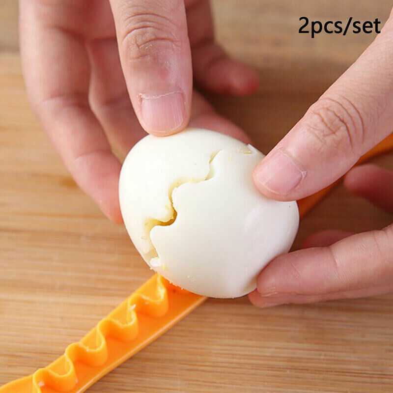 2Pcs/Set Fancy Cut Eggs Cooked Eggs Cutter Household Boiled Eggs Creative.l8