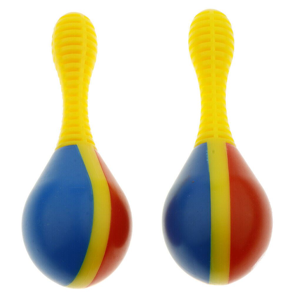 2 Pieces Plastic Maracas Handheld Shaking Toys Gift for Baby Toddlers