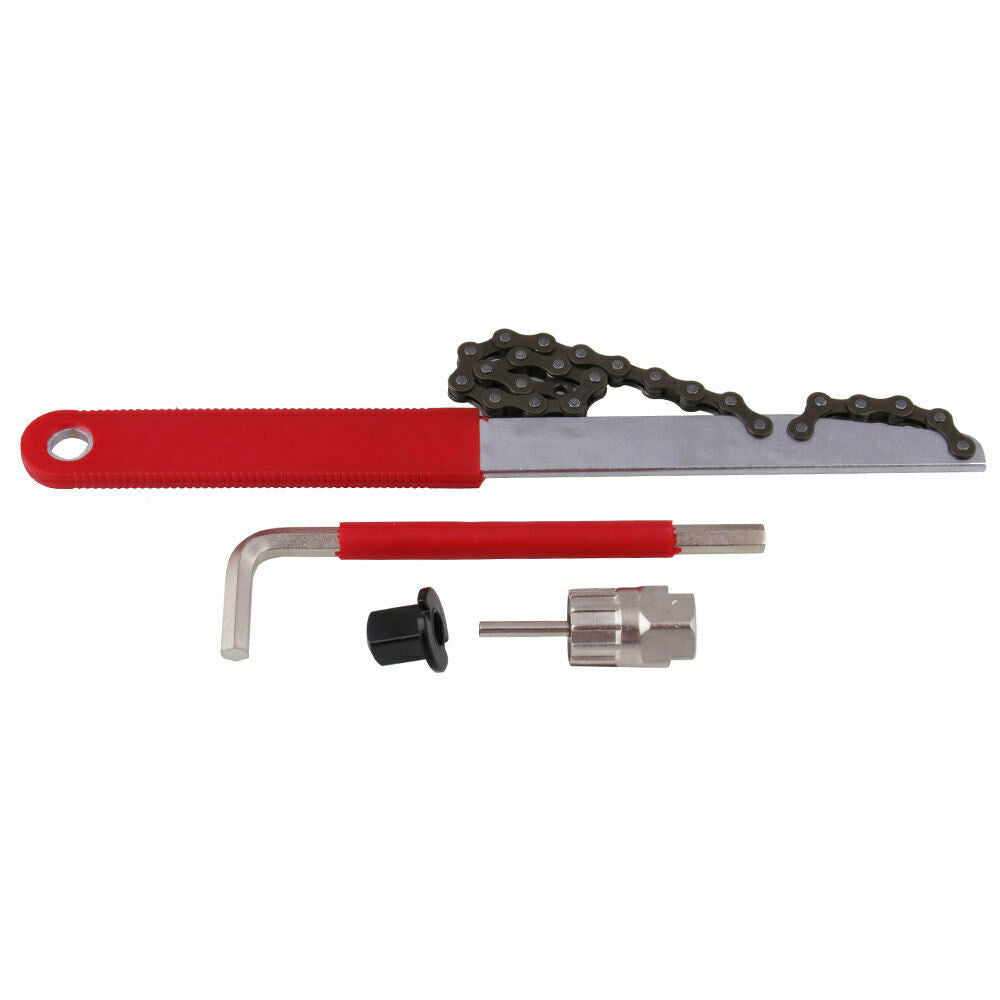 Bike Cassette Removal Tool with Chain whip and Auxiliary Wrench Removal Tools