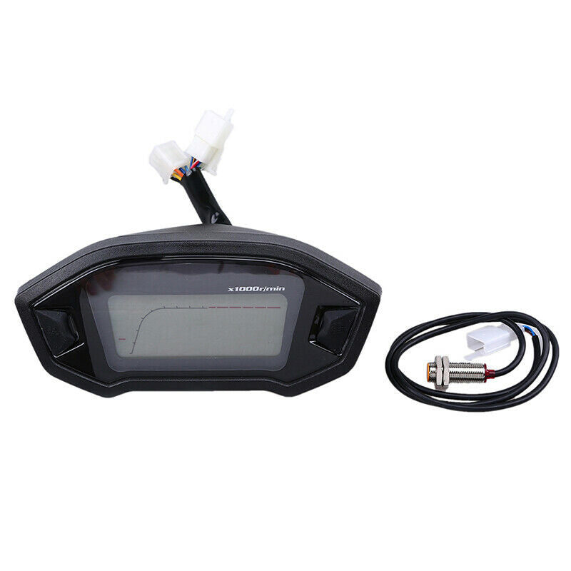 Motorcycle RPM14000 LCD Digital Odometer Speedometer Tachometer Gauge Trip Meter