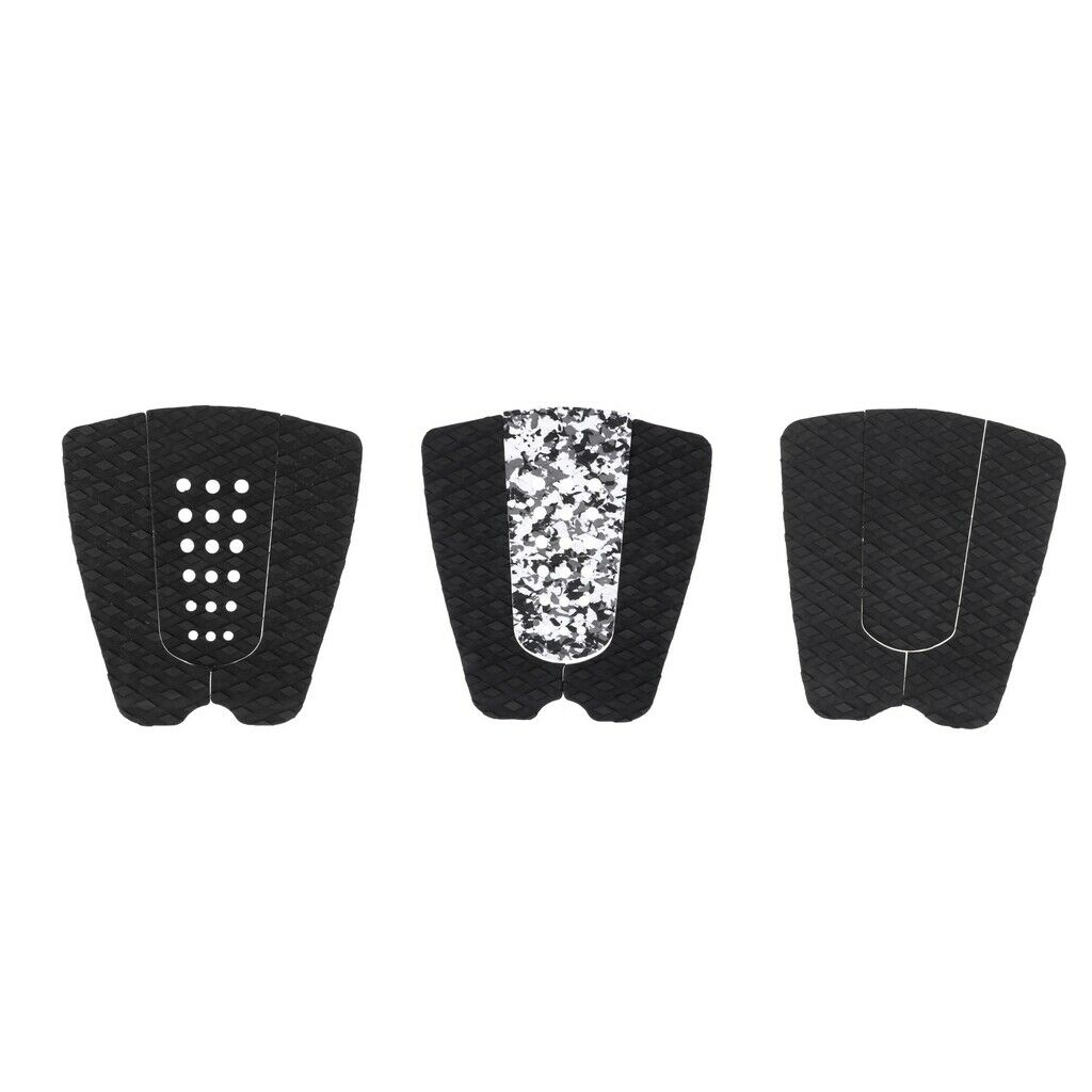 3Pcs Surfboard Traction Pad Kiteboard Tail Pad Surf Full Deck Grip Foot Pad