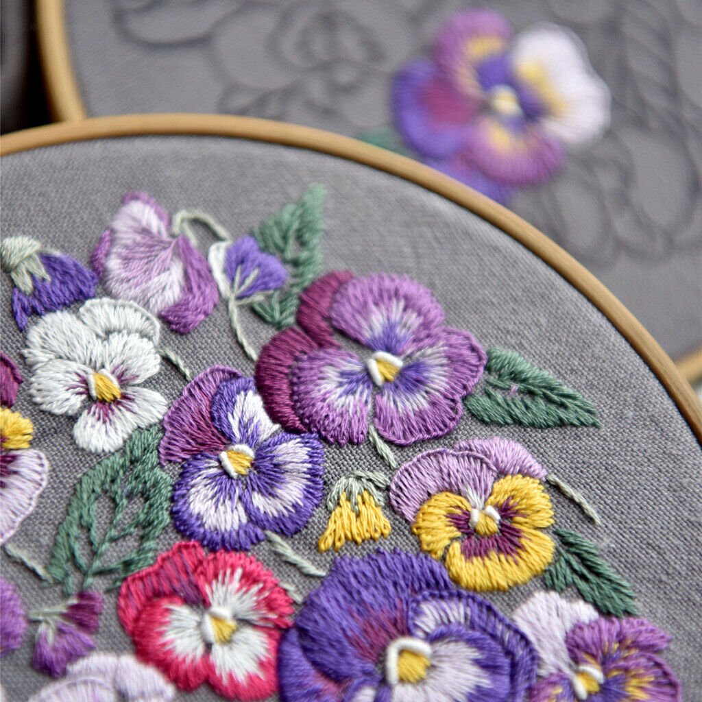 Embroidery Craft Set Beginner Cross Stitch DIY Threads Making Handy Sewing
