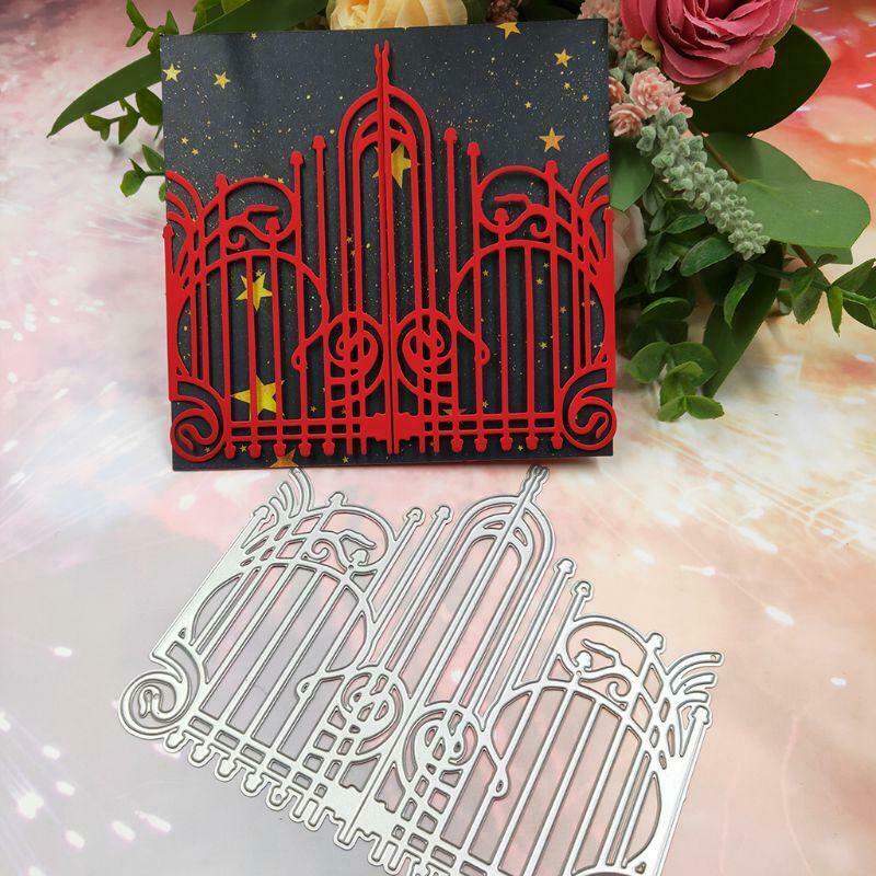 Gate Metal Cutting Dies Stencil Scrapbooking DIY Album Stamp Paper Card Emboss
