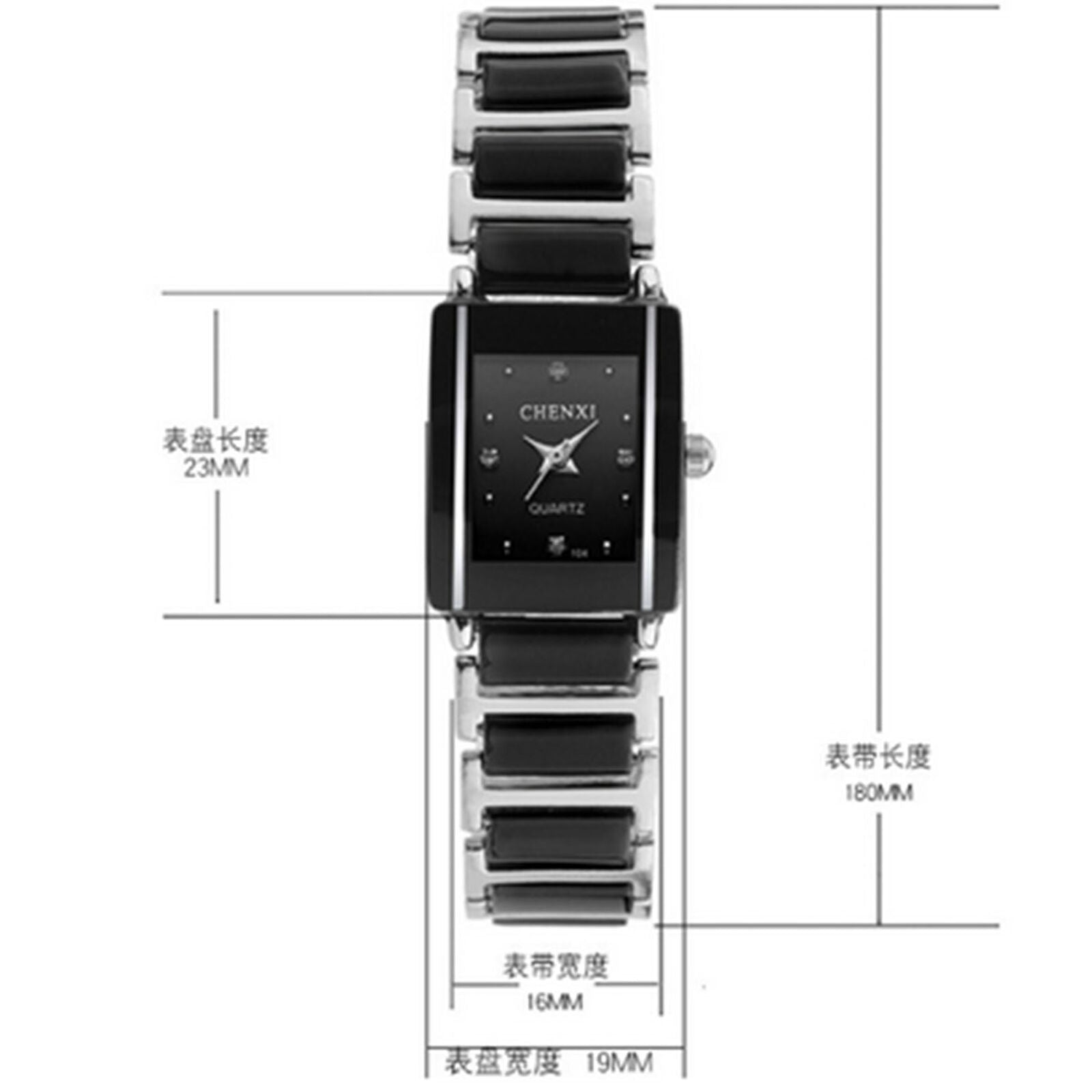 Brand Lady Wristwatch Elegant Black Ceramics Simple Minimalism Small Narr